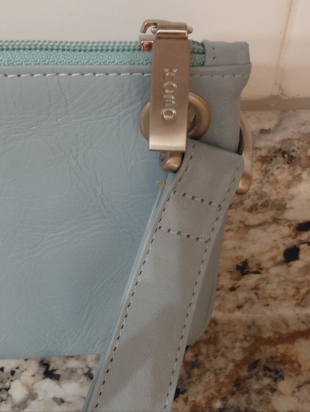 HOBO Light Blue Leather Wristlet Clutch - Picture 4 of 9